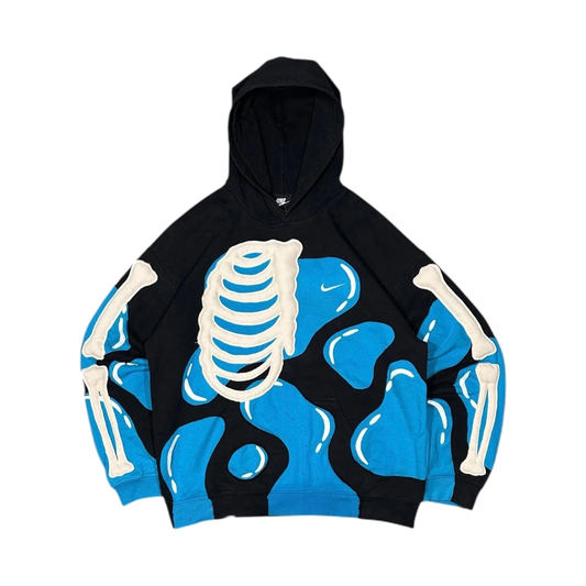 Sudadera Costillas Ondas Turquesa Fearless con gráfico streetwear en hoodie unisex