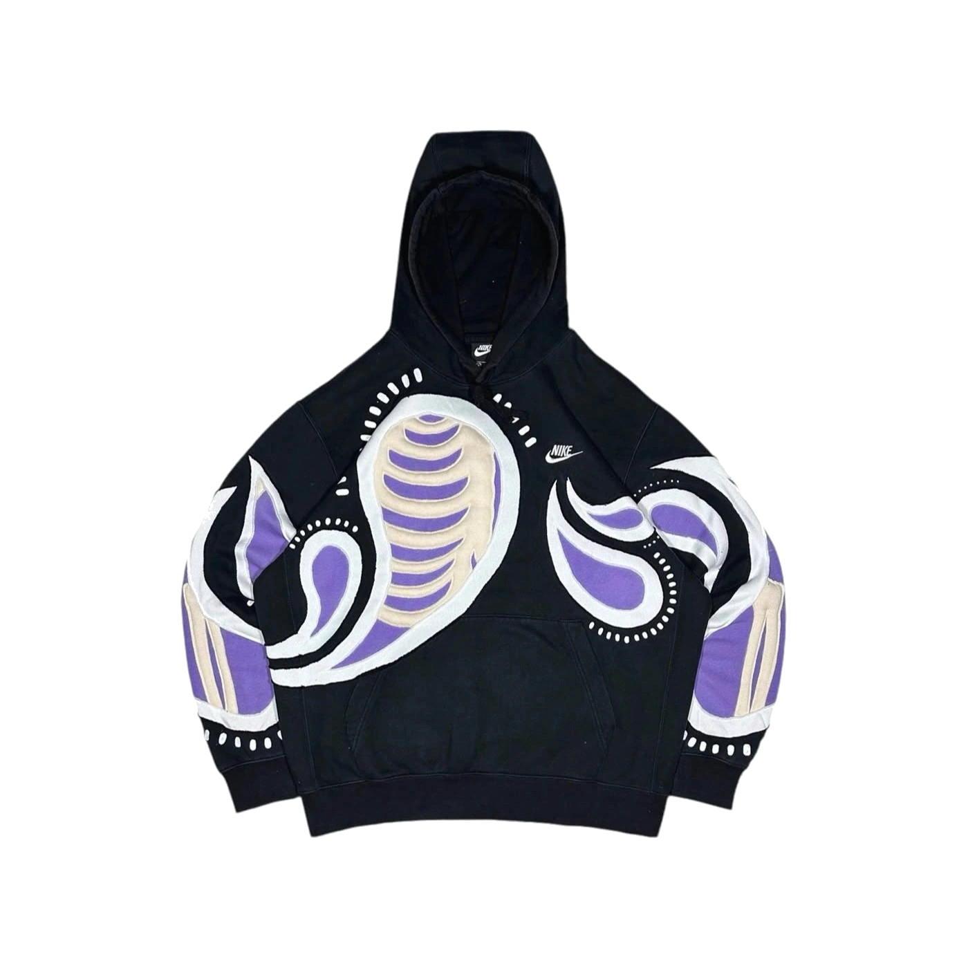 Sudadera Costillas Aura Violeta Fearless con gráfico streetwear en hoodie unisex