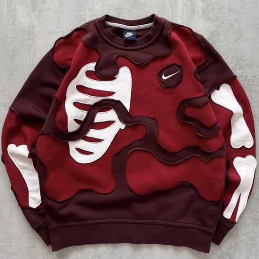 Sudadera Costillas Sangre Vino Fearless con gráfico streetwear en hoodie unisex