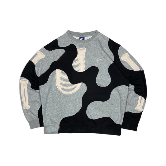 Sudadera Costillas Camuflaje Ceniza Fearless con gráfico streetwear en hoodie unisex