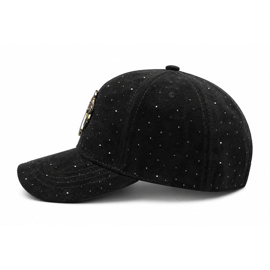 Gorra Cruces Negra Brillos Fearless vista lateral