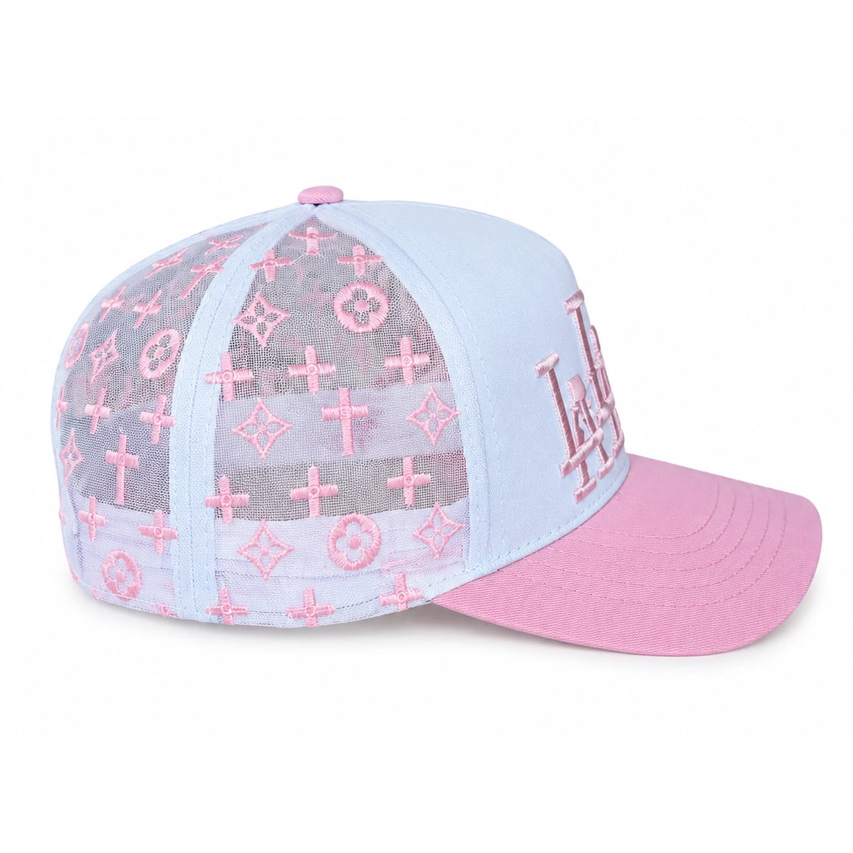 Gorra LALALA Rosa Fearless vista lateral