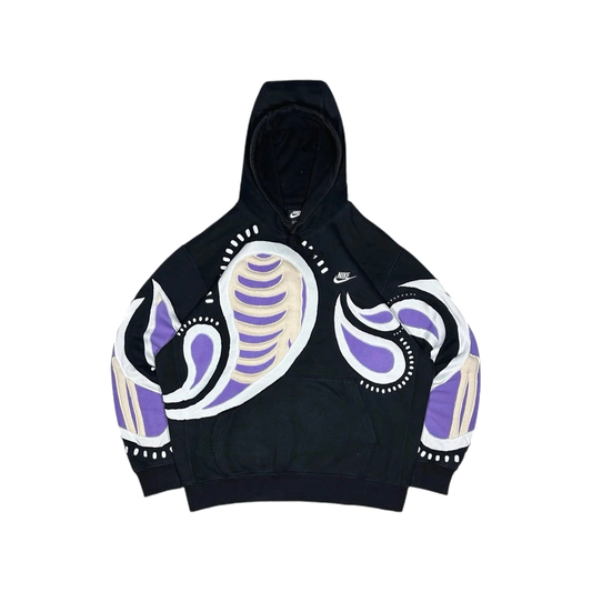 Sudadera Costillas Aura Violeta Fearless con gráfico streetwear en hoodie unisex