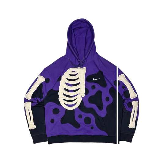 Sudadera Costillas Veneno Morado Fearless con gráfico streetwear en hoodie unisex