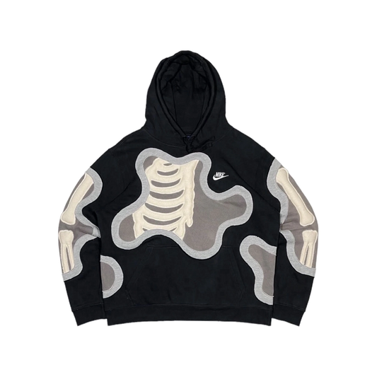 Sudadera Costillas Humo Beige Fearless con gráfico streetwear en hoodie unisex
