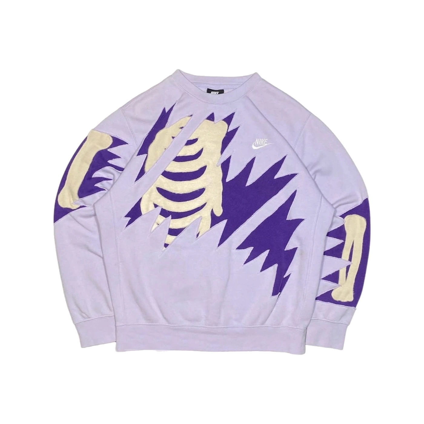 Sudadera Costillas Relámpago Lila Fearless con gráfico streetwear en hoodie unisex