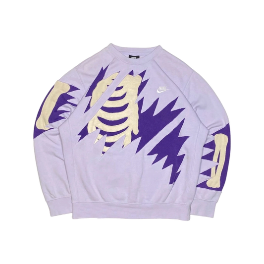 Sudadera Costillas Relámpago Lila Fearless con gráfico streetwear en hoodie unisex
