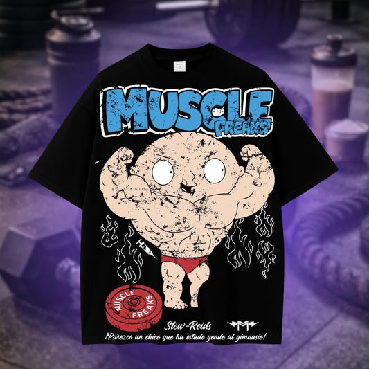 Muscle Freaks Bubble Arm Graphic T-Shirt