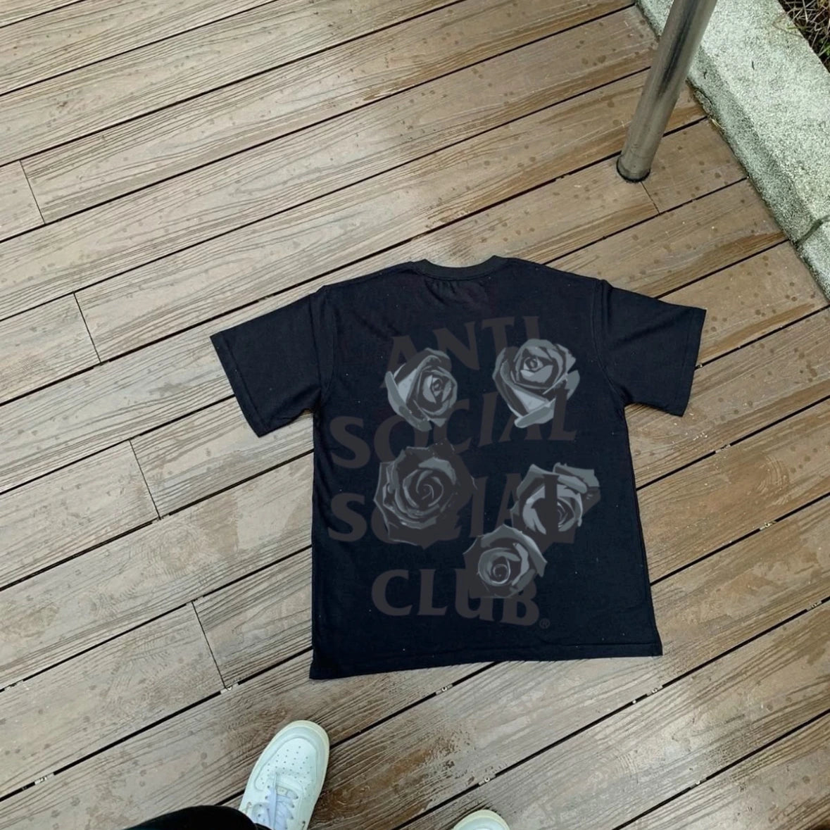 Anti Social Smoke Rose Graphic T-Shirt