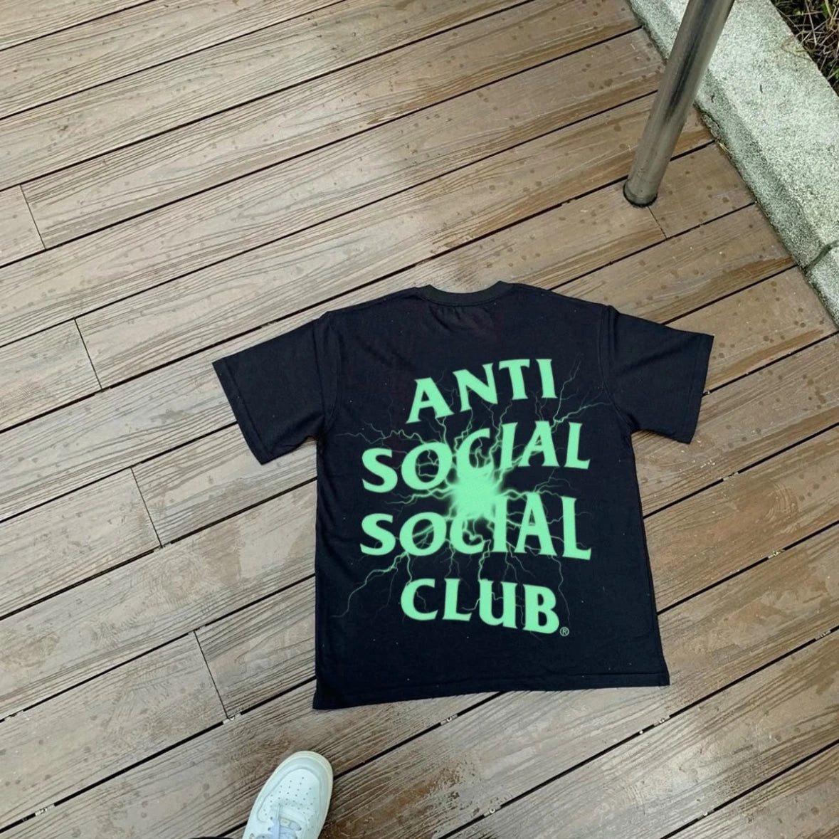 Anti Social Green Spray Graphic T-Shirt