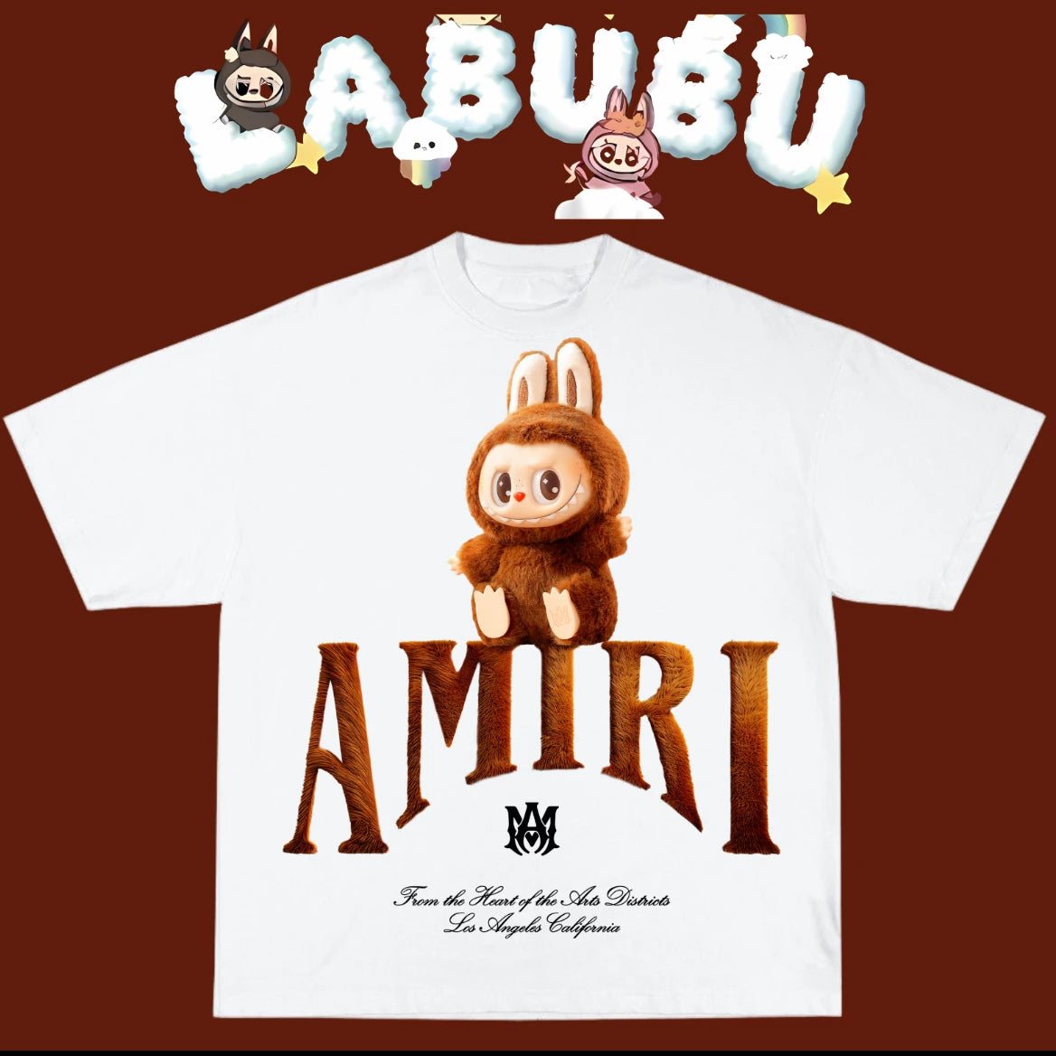 Amiri Labubu Cocoa Graphic T-Shirt