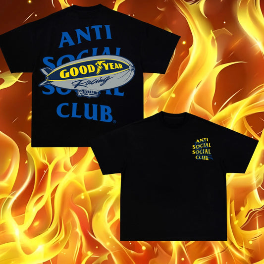 Good Year Anti Social Flame Graphic T-Shirt